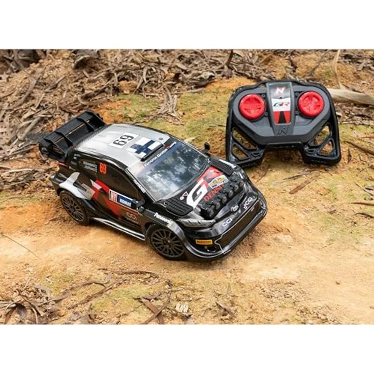 Nikko Night Mode RC- Toyota GR #69 Rovanperä, ferngesteuertes Auto im Maßstab 1:18 mit LED-Rennlichtern und 2,4 GHz Präzisionscontroller – Bild 2