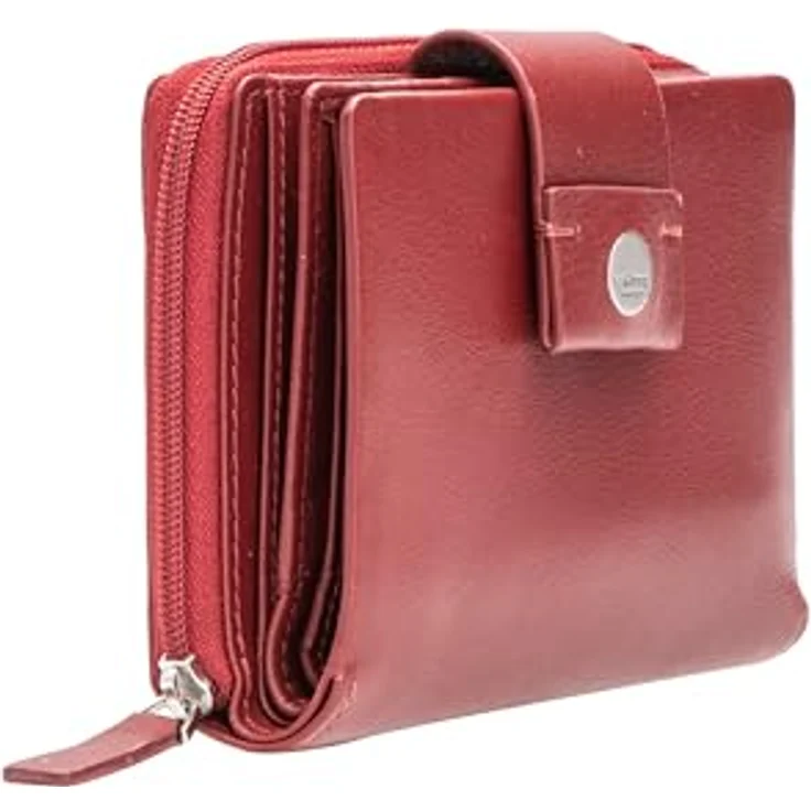 Maître Henau Diethilde Geldbörse, 12.5 cm, RFID Schutz, 100% Leder, rot – Bild 2