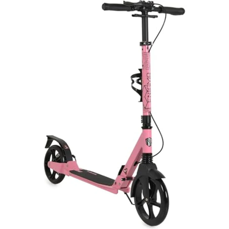 Byox Kinderroller Enigma, klappbar mit PU-Rädern, Handbremse und Getränkehalter, rosa – Bild 2