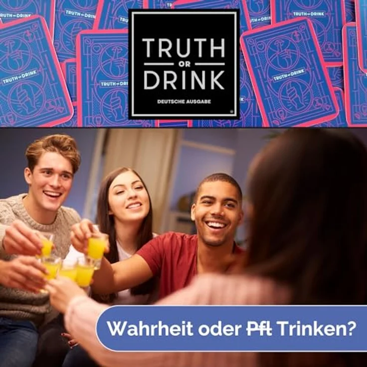 Huch Truth or Drink, Kartenspiel mit über 410 Karten, inklusive harmlosen und „Extra dirty“ Fragen – Bild 5