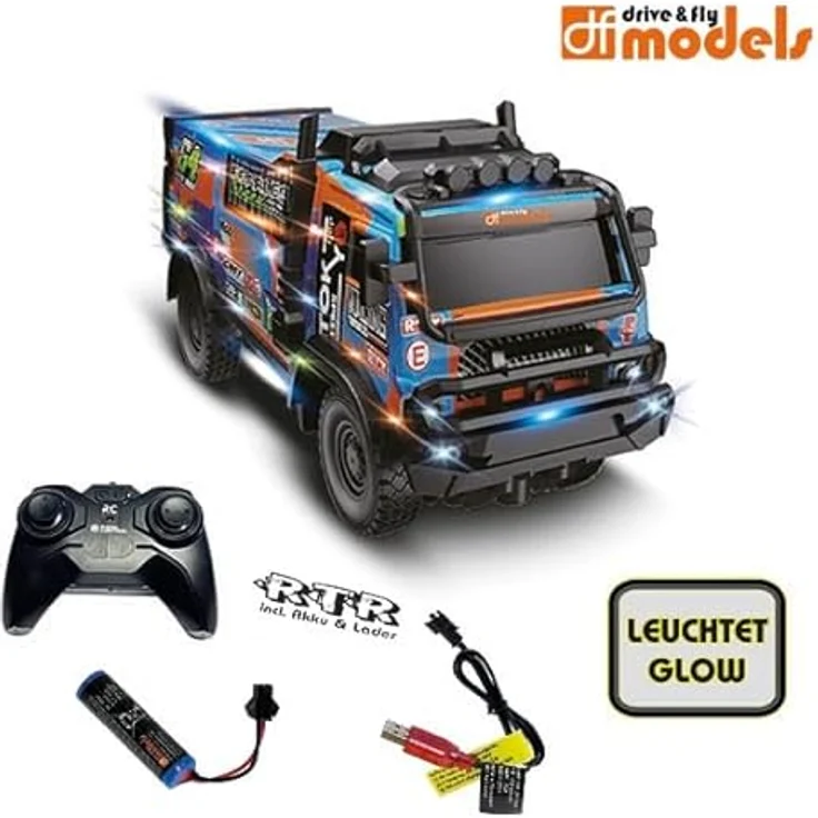 DF-Models Mountain Truck Rally Van 1:18 RTR, Renn-Lkw, 1:18, 6 Jahr(e), 300 mAh, 250 g, blau – Bild 2