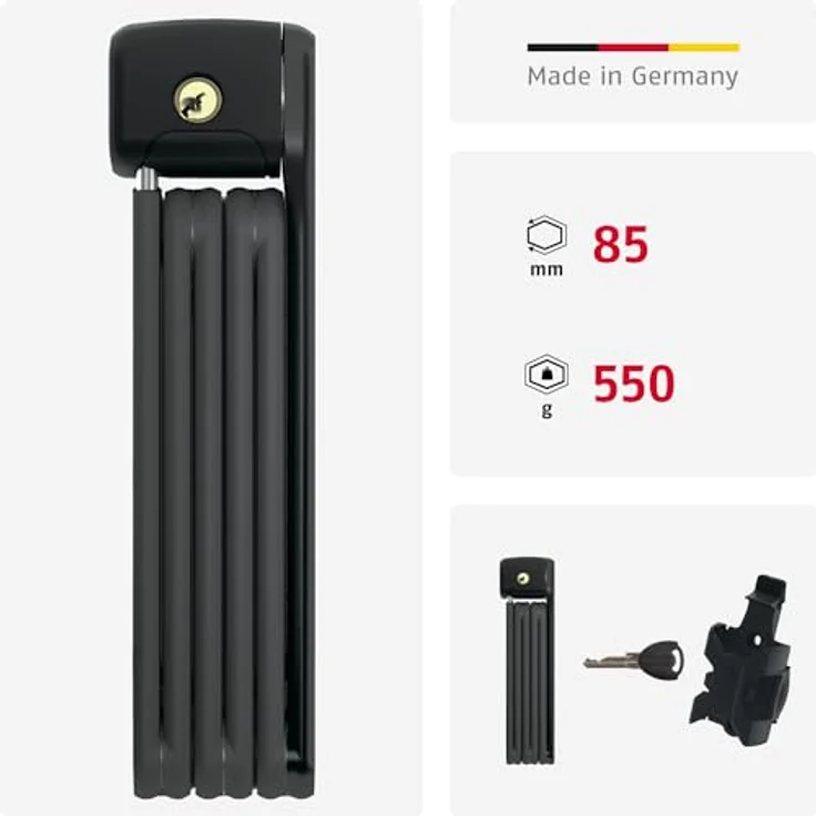 Abus Bordo Lite 6055 Faltschloss 85 cm - Schwarz. – Bild 4