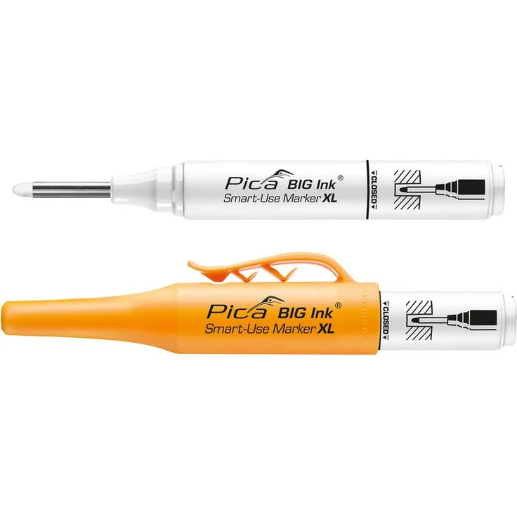 Pica PICA BIG Ink Smart-Use Marker XL 170/52/SB, Filzstift mit dicker Spezialspitze, weiß