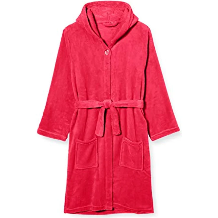 Playshoes Fleece-Bademantel uni pink – Bild 2