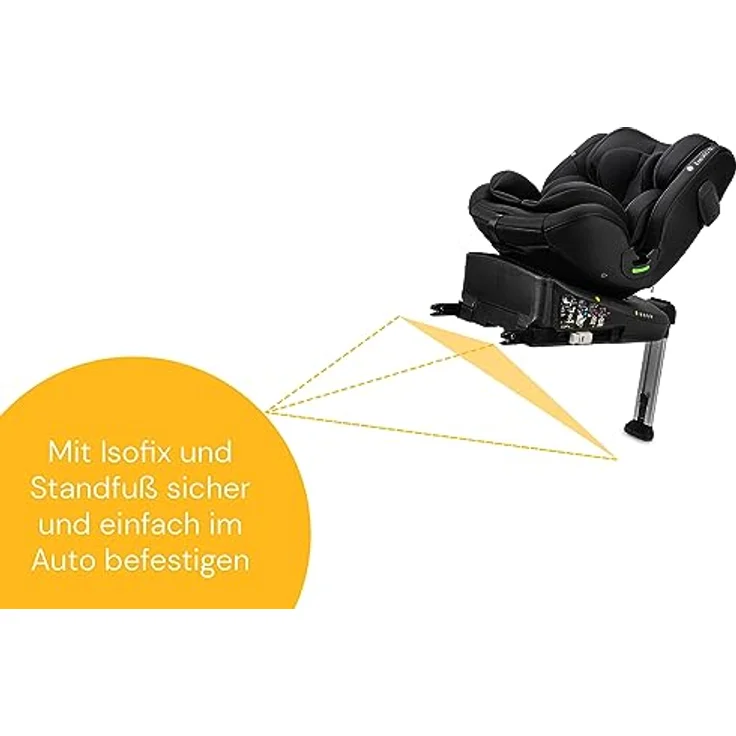 Osann Autokindersitz Eno360 SL i-Size, 360° drehbarer Reboarder Kindersitz Isofix, 40-150 cm, Baby Autositz - Osann Autokindersitz Eno360 SL i-Size, ab: Geburt, bis: 12 Jahre, Schwarz – Bild 10