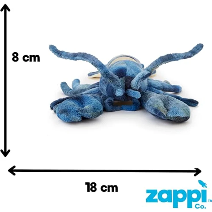 Zappi Co Hummer Plüschtier, gefülltes Kuscheltier für Kinder, 33-35cm, weich und pädagogisch wertvoll, rot-grau – Bild 3