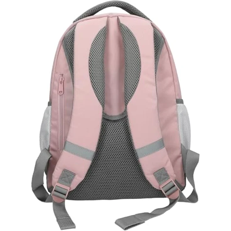 Depesche TOPModel My BFF, Schulrucksack in Rosa und Grau, mit Model Motiv, Glitzer, Teleskopgriff und Rollen, 40 x 30 x 19 cm – Bild 4