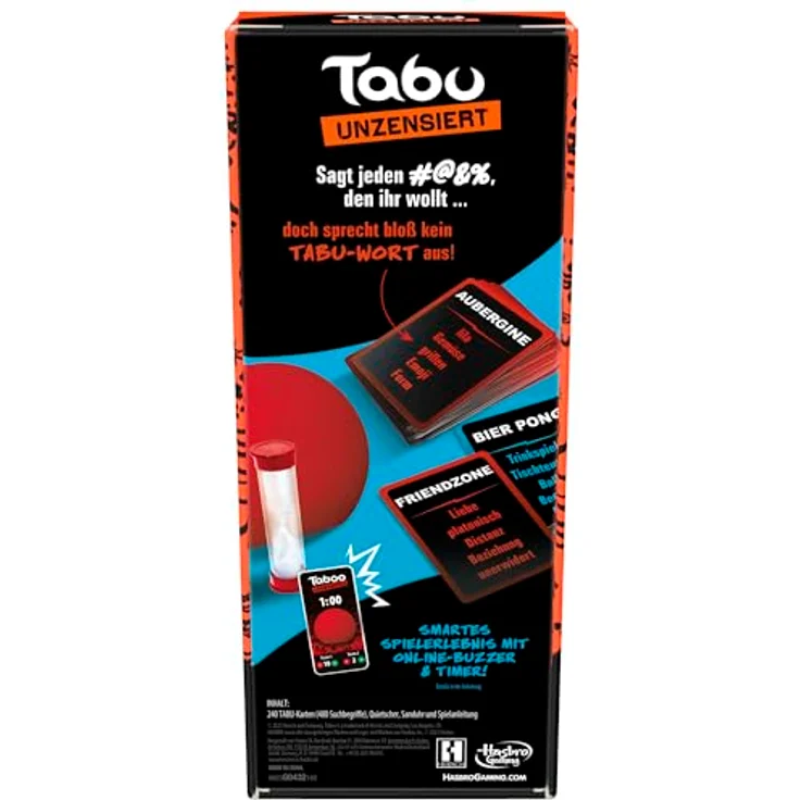 Hasbro Gaming Taboo Unzensiert, Partyspiel für Erwachsene, Brettspiel mit NSFW Inhalt – Bild 5