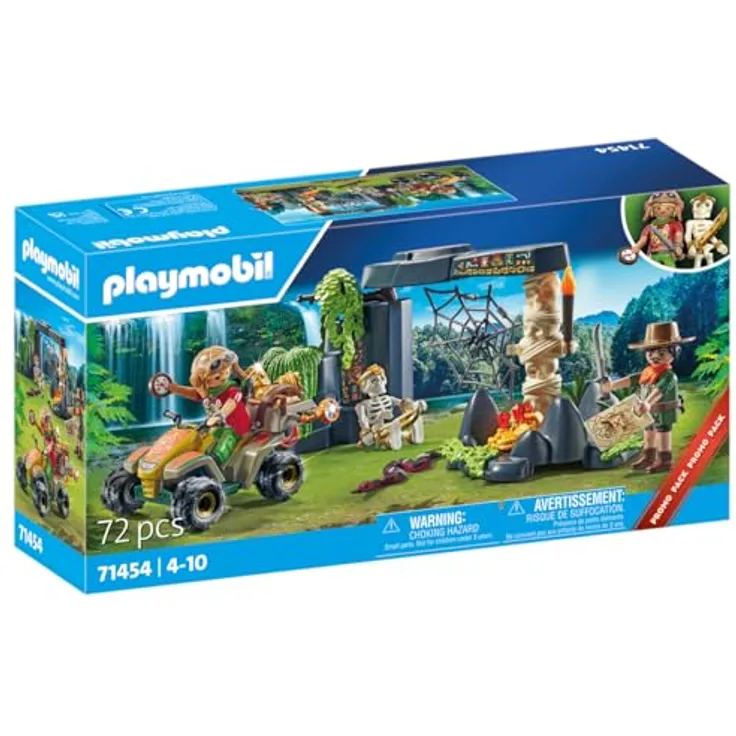 PLAYMOBIL 71454 Schatzsuche im Dschungel Spielset, inklusive Quad, Schatzkarte und 2 Figuren, Mehrfarbig