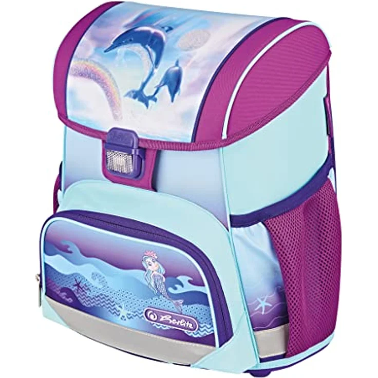 Herlitz Loop Plus Ocean in Heaven Schulranzen, lila/hellblau, inkl. 16 tlg. Schüleretui, Faulenzer-Mäppchen, Sportbeutel – Bild 5