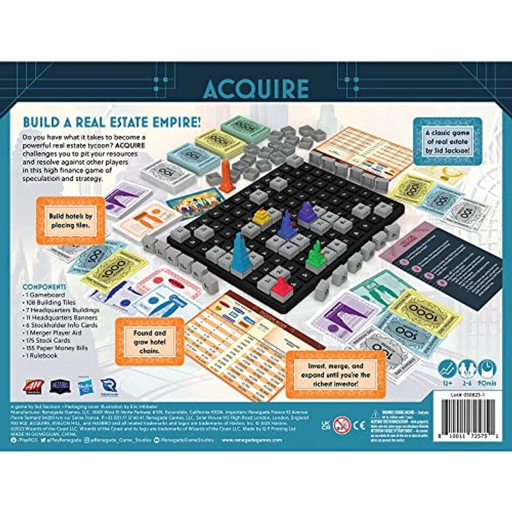 Renegade Game Studios Acquire, Strategiespiel für 2-6 Spieler, 12+ mit Classic und Tycoon Modus, aktualisierte Spieloberfläche – Bild 2