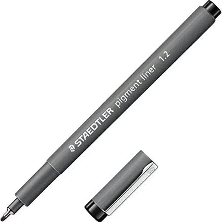 Staedtler Pigment Liner 308, Fineliner mit 1,2 mm Strichstärke, wasserfeste schwarze Pigmenttinte – Bild 1