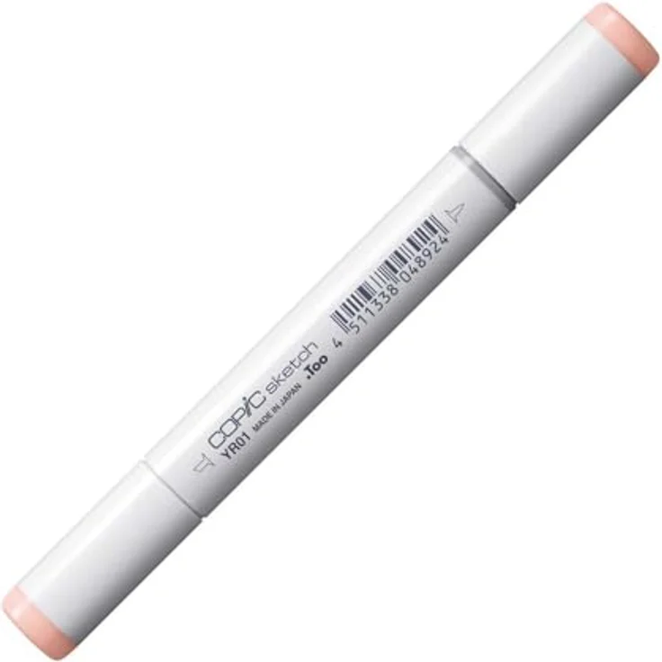 Copic Sketch Marker Typ YR - 01, Peach Puff, professioneller Pinselmarker mit Super-Brush-Spitze und Medium-Broad-Spitze, schnelltrocknend – Bild 3
