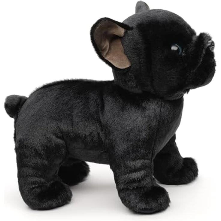 Uni-Toys Französische Bulldogge (schwarz), Plüsch-Tier, 26 cm, aus 100 % recycelter Polyester-Faser, lebensecht und hochwertig verarbeitet – Bild 3