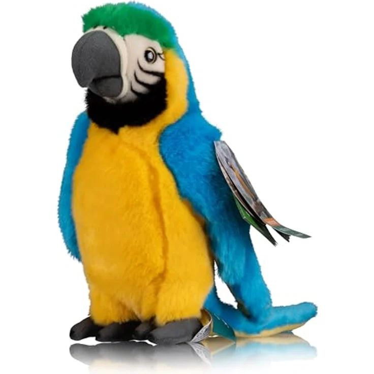 Freek Vonk x BRESSER Kuscheltier FREEK VONK x BRESSER Papagei Kiara, Kuschelpapagei mit recycelten Materialien, 25 cm, bunt – Bild 5