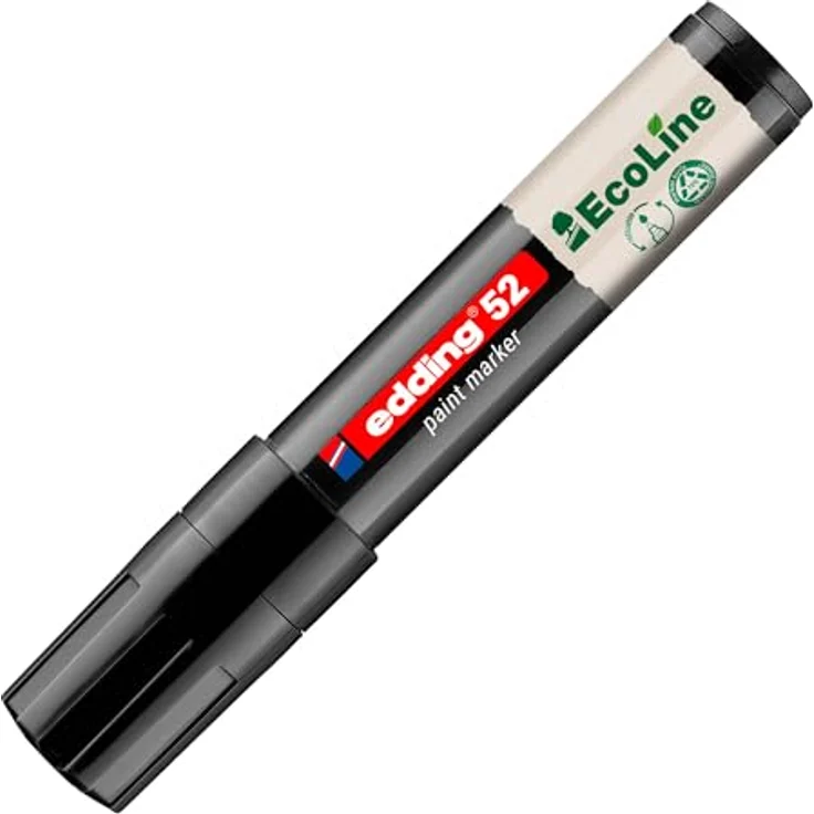 Edding Ecoline E52 Lackmarker, rechteckige Spitze 4-15 mm, nachfüllbar, schwarz – Bild 2