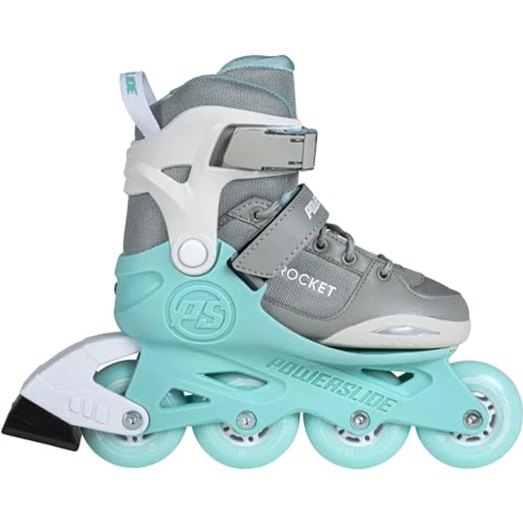 Powerslide Inline Skates Rocket Grey, größenverstellbar, Grau/Grün für Kinder, ABEC 7 Pro Kugellager, Art. nr.: 940674 – Bild 1