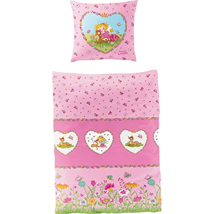 Bierbaum Kinderbettwäsche Bettwäsche Prinzessin Lillifee in Flanell 135x200 cm (80x80 cm) – Bild 1