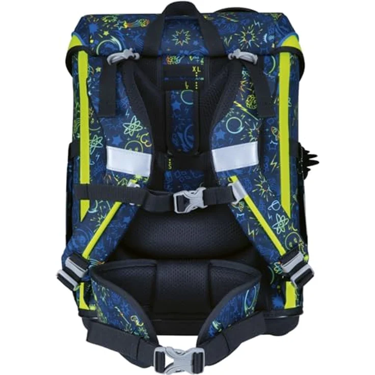 DerDieDas Schulranzen Set 5-TLG. ErgoFlex Easy, Neon Crazy, kippfest, 22,5 Liter, 950 g leicht – Bild 3