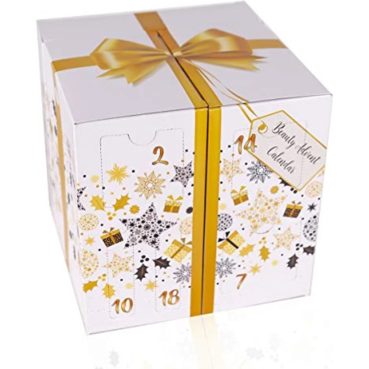 accentra Beauty-Adventskalender Schminke mit 24 Make-up Kleinigkeiten für perfektes Styling im Advent, umfangreiches Schmink-Set vom Kosmetik-Spiegel bis zum Zehenspreizer – Bild 1