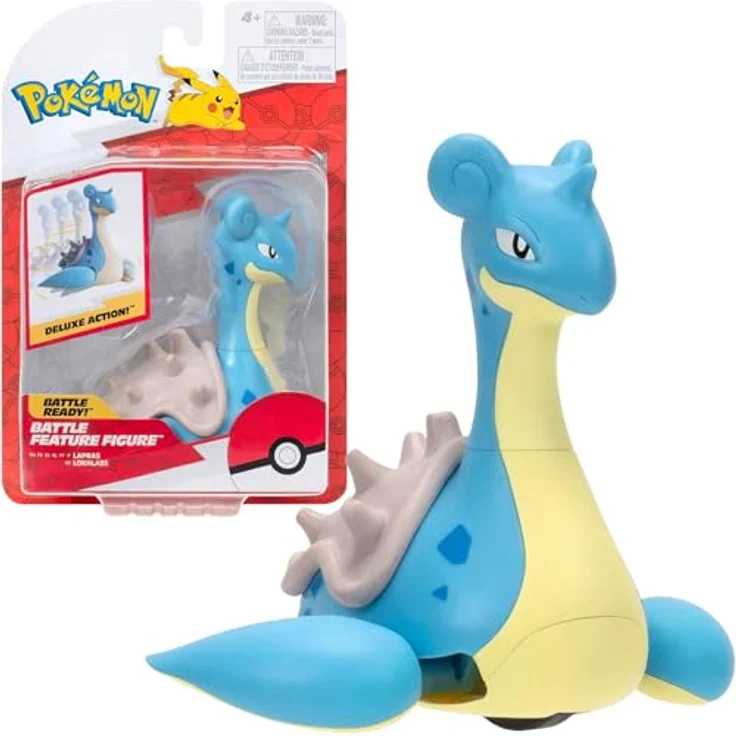 Pokémon PKW3416 - Battle Feature Figure - Lapras, bewegliche Figur mit Kampf-Funktion, 11,5 cm, offizielle Figur – Bild 1