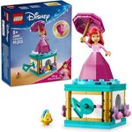 LEGO Disney Princess 43259, Arielle Spieluhr mit 93 Teilen, für Kinder ab 5 Jahren, Höhe 11 cm