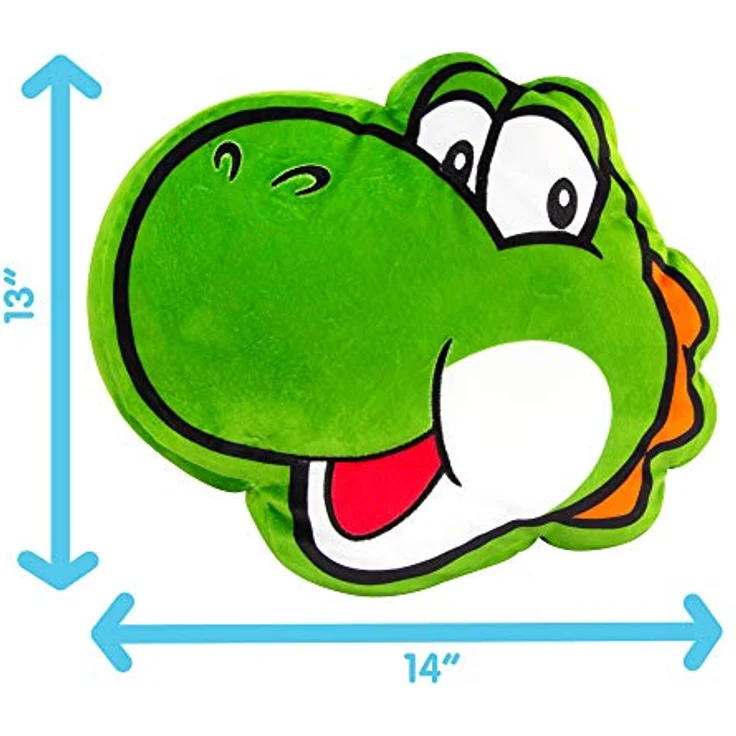 Tomy T12412 Club Mocchi 40cm, Nintendo Merchandise Plüschtier Spielzeug, Mario Kart Dekokissen, Kuscheltier, Yoshi Stofftier für Jungen und Mädchen, geeignet ab 3 Jahren +, Multi – Bild 4