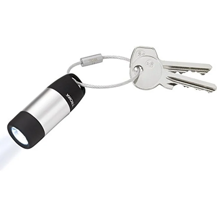 TROIKA ECO CHARGE TOR40/SI, LED Taschenlampe in Weiß, USB wiederaufladbar, Metall/Kunststoff, 58 mm lang, Leuchtdauer bis zu 4 Stunden, Schlüsselanhänger – Bild 3