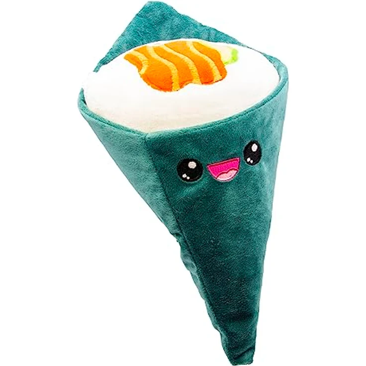 Joy Toy - Plushi Temaki (gestickt) Plüsch - Größe 11x17x34 cm - authentisches Sushi Design - ideal als Geschenk - verschiedene Sorten erhältlich – Bild 1