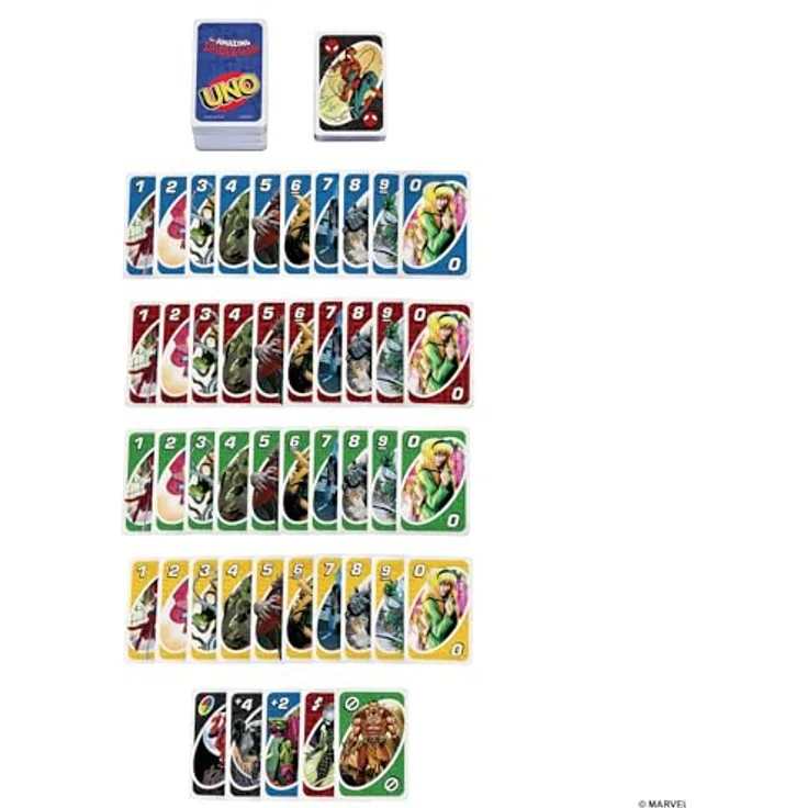 Mattel Games UNO The Amazing Spider-Man, Kartenspiel für Kinder, Erwachsene und Familien, inspiriert von der Marvel Comicreihe, HXY08 - Preisvergleich – Bild 5