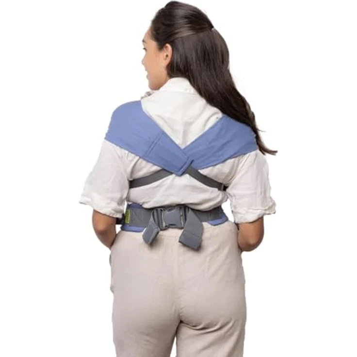 Boba Bliss Tragetuch ohne Binden, 2-in-1 Hybrid-Babytrage für Neugeborene, Vintage Marineblau – Bild 5