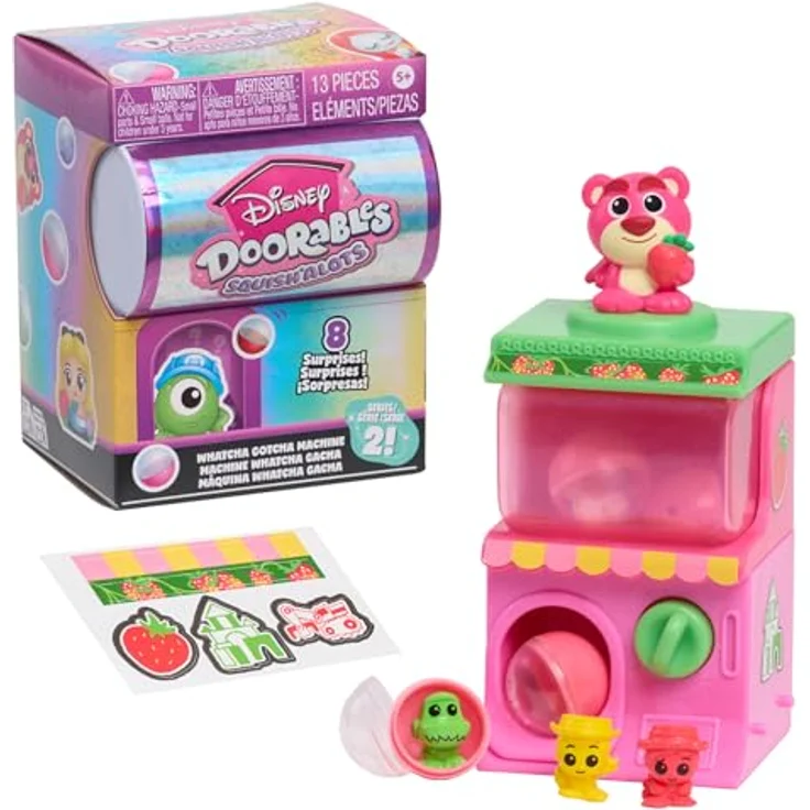 Just Play Disney Doorables Whatcha Gotcha-Automat, 8-teilig mit 4 Überraschungs-Sammelfiguren, für Kinder ab 5 Jahren – Bild 1
