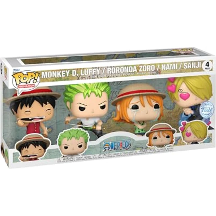 Funko Pop! Animation: One Piece - Refresh 4 Pack- Vinyl-Sammelfigur - Geschenkidee - Offizielle Handelswaren - Spielzeug Für Kinder und Erwachsene - Anime Fans - Modellfigur Für Sammler - 9,5 cm - Hochwertiges Vinyl - Ideal für Sammler – Bild 1