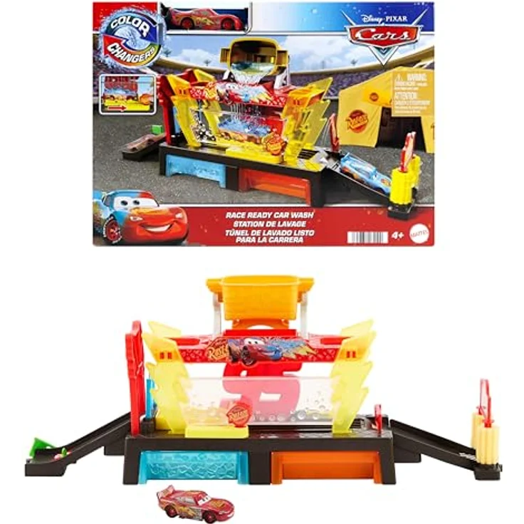 Disney Pixar Cars Color Changers Lightning McQueen Autowaschanlage, interaktives Spielset mit Farbwechseleffekt – Bild 1