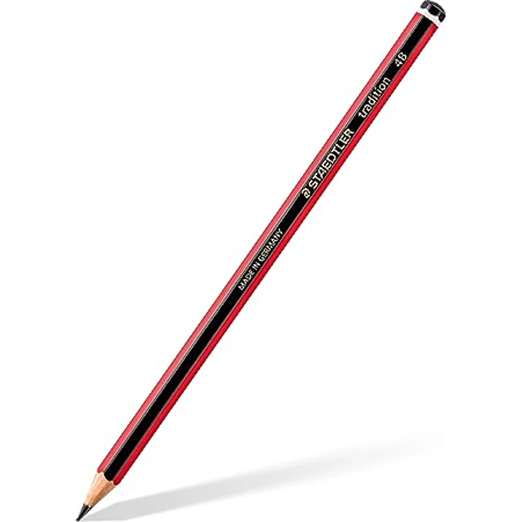 STAEDTLER 110 Tradition Bleistift 4B aus Zedernholz, 12 Stück, schwarz – Bild 2