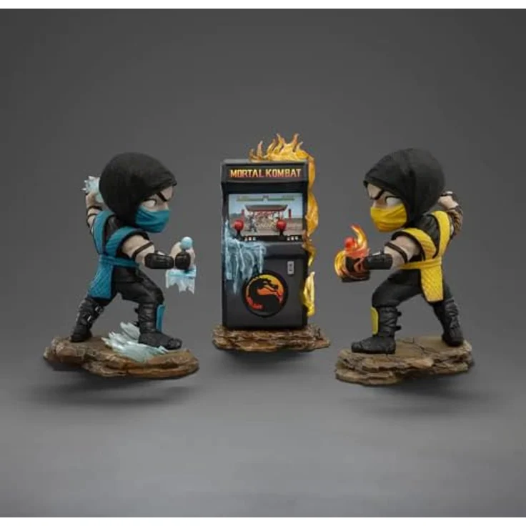 Iron Studios Mortal Kombat Mini Co. PVC Figuren Scorpion vs. Subzero, detailreiche Sammelfiguren, 15 cm, in Fensterbox – Bild 4