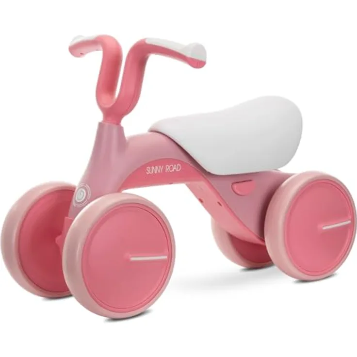 Lorelli Sunny Road Kinder Laufrad ab 1 Jahr, leichtes Balance Bike mit Licht und Musik, ideal für Jungen und Mädchen, Rosa