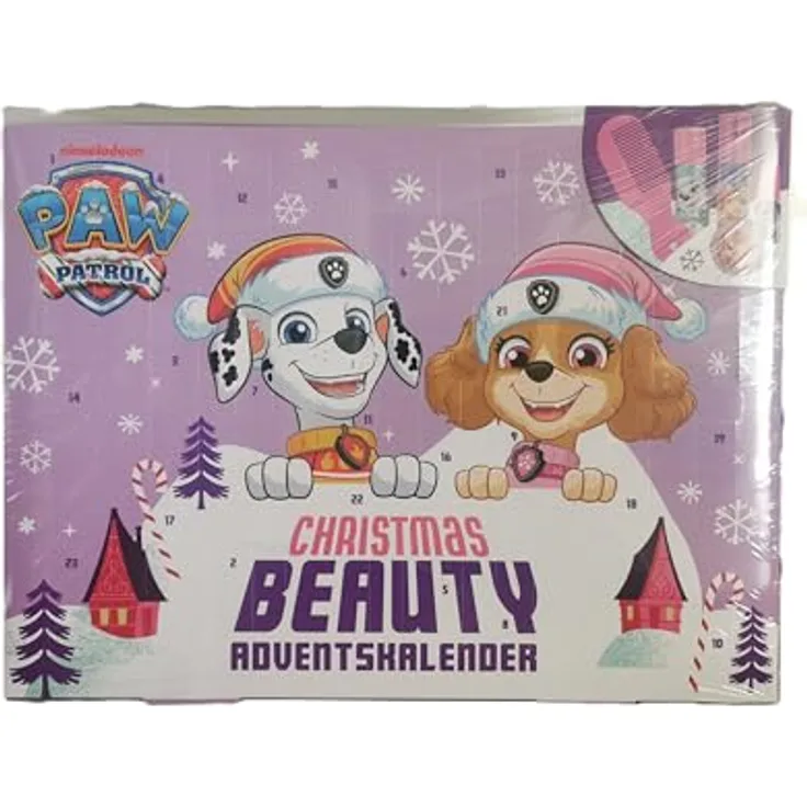 KTN Dr. Neuberger GmbH PAW PATROL Beauty Adventskalender, Weihnachtskalender mit 24 Türchen und kindgerechter Kosmetik, winterliches Design mit PAW PATROL Charakteren