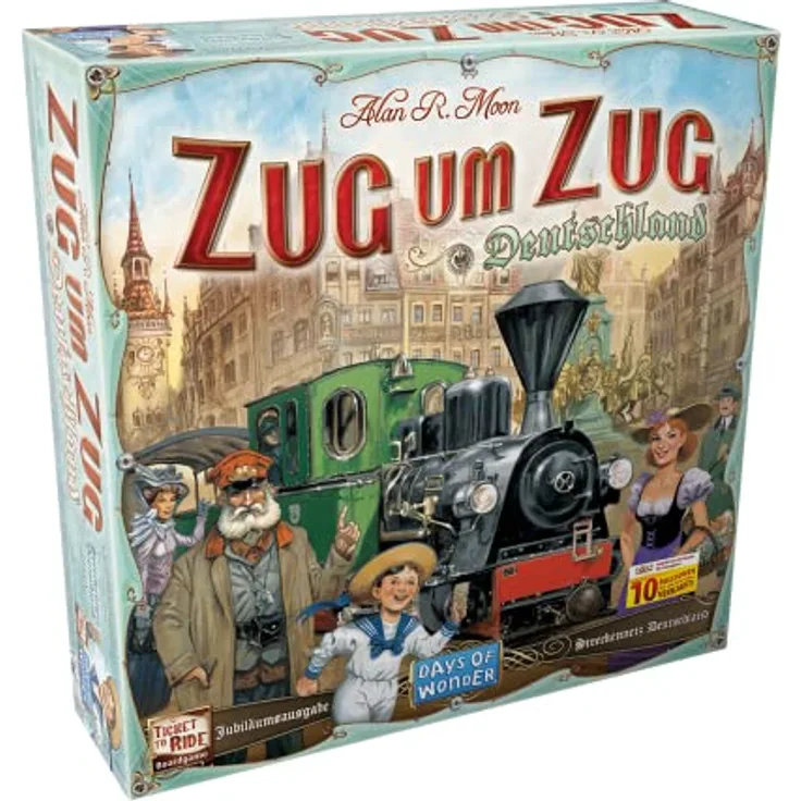 Days of Wonder | Zug um Zug Deutschland (Auflage 2023) | Grundspiel + Erweiterung | Familienspiel | 2-5 Spieler | Ab 8+ Jahren | 30-60 Minuten | Deutsch