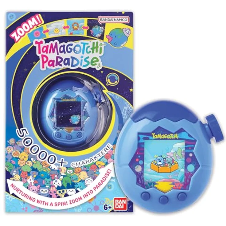 Bandai Tamagotchi Paradise Water, interaktives Lernspielzeug für Kinder ab 6 Jahren, blau – Bild 1