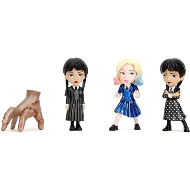 JADA MetalFigs Wednesday Sammelfiguren 4er Pack, 6,5 cm, Die-cast, für Sammler ab 8 Jahren – Bild 1