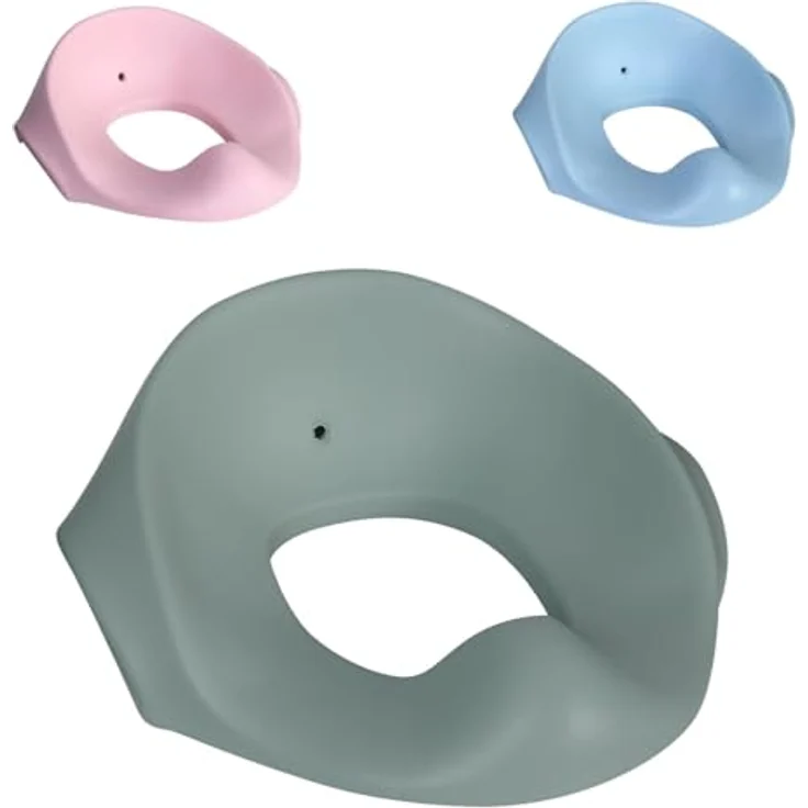 Kikkaboo Toilettensitz Flipper, anatomische Form, Spritzschutz, Seitengriffe, Farbe:grün – Bild 1