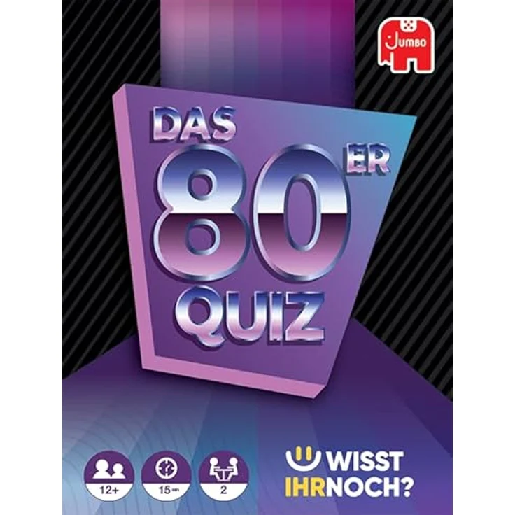 Jumbo Wisst Ihr Noch? Das 80er Quiz, Nostalgisches Fragespiel mit 200 Fragen zu Musik, TV & Kult, für 2 Spieler, geeignet ab 12 Jahren – Bild 2