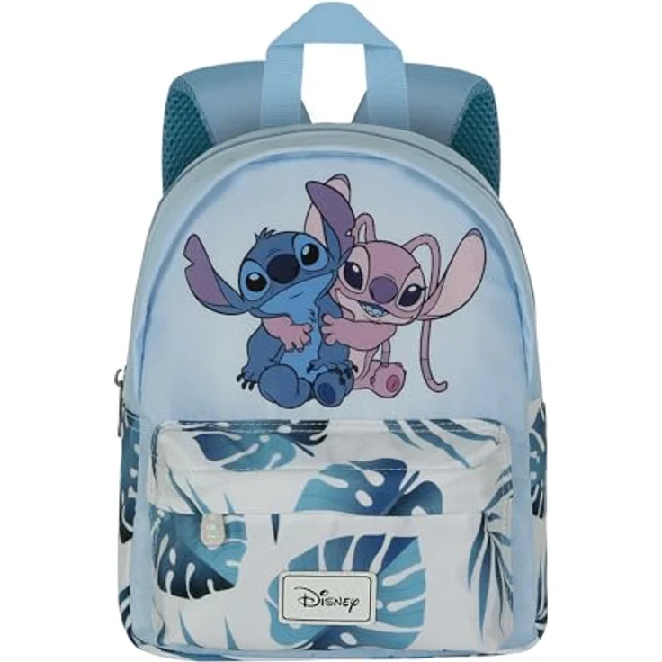 Disney Unisex Kinder Zaino Prescolare Joy Lean, leichter Vorschulrucksack mit Fronttasche und atmungsaktivem, gepolstertem Rücken, 27 x 22 x 9 cm, Lilo und Stitch Mate – Bild 2