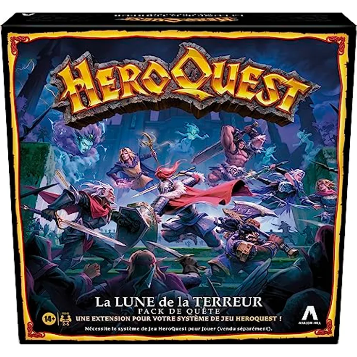 Hasbro Gaming HeroQuest - Der Mond des Schreckens Abenteuerpack, Erweiterung mit 29 Miniaturen und 10 Abenteuern, Französisch