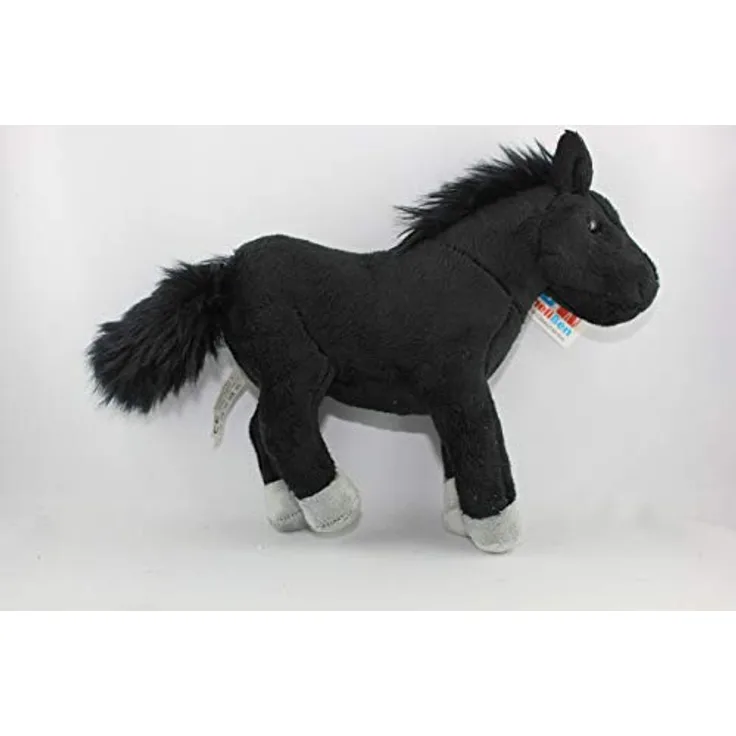 Cornelissen 1017210 Pferd Schwarz Plüsch Stofftier 19cm Waschbar bis 30 Grad