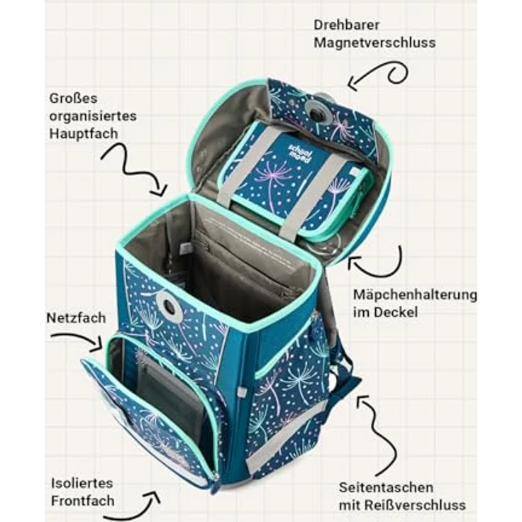SCHOOL-MOOD Champion Maxx Pro Schulranzen-Set 6-teilig, höhenverstellbar, 22 L, ca. 1,1 kg – Motiv Lina (Kätzchen), ergonomisch für Grundschule 1.–4. Klasse, Modell 2026 – Bild 3