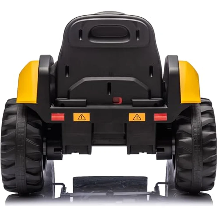Sun Baby Elektrischer Kindertraktor CAT, 12V Akutraktor mit Fernbedienung, MP3-Player, Hupe, gelb-schwarz, für Kinder 3-6 Jahre – Bild 3