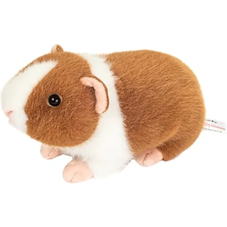 Teddy Hermann Meerschweinchen, Plüschtier in hellbraun/weiß, 19 cm, weicher Kurzhaarpelz