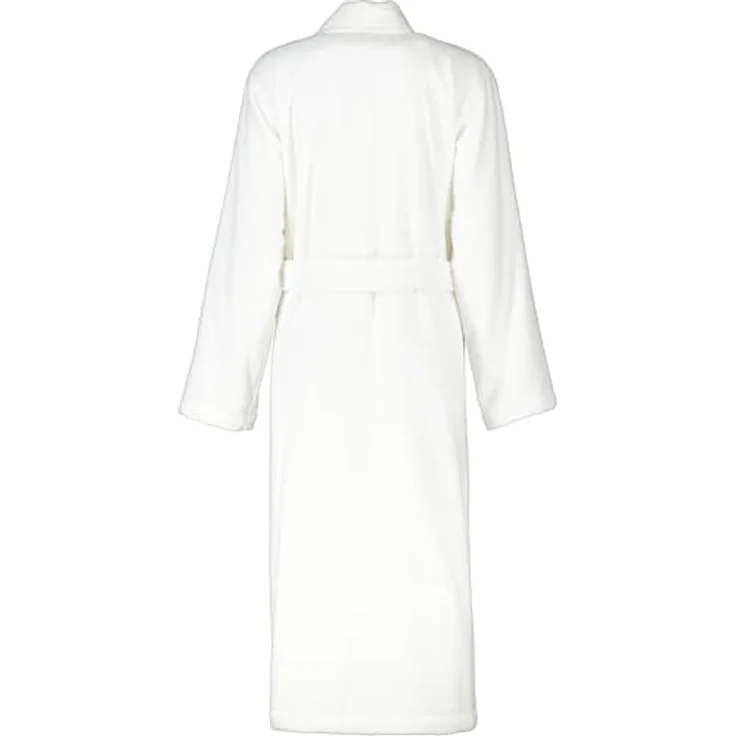 Cawoe Damen-Bademantel 826, Weiß, kimono-Optik mit praktischem Bindegürtel, Größen XS-XL – Bild 2